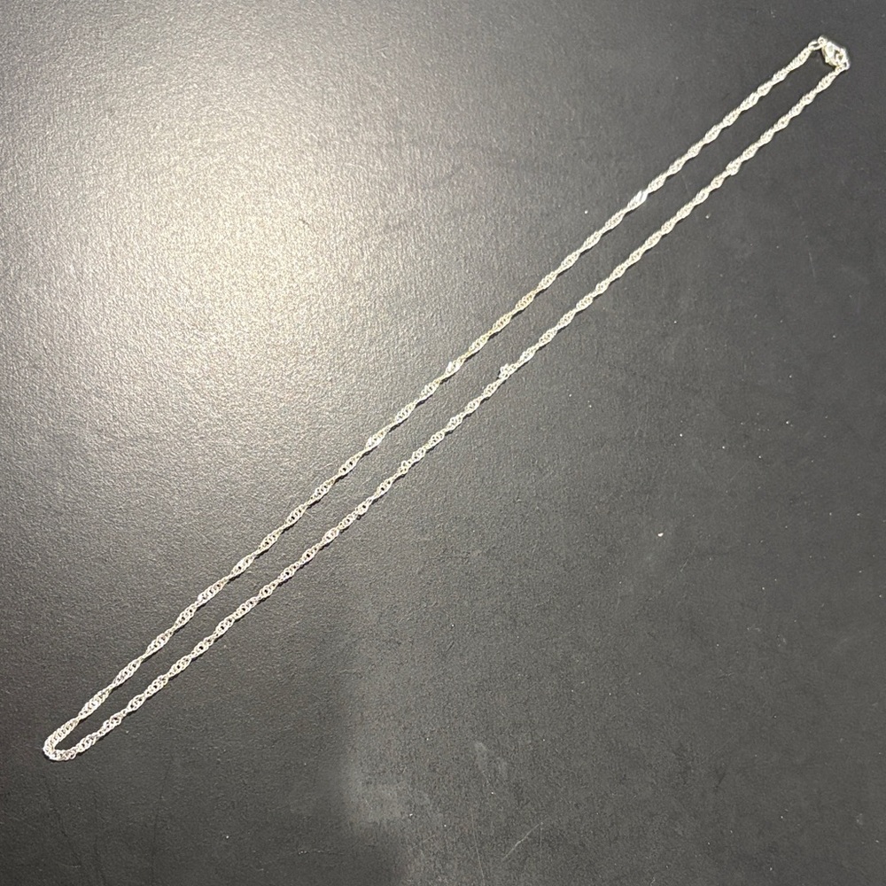 *Silver Twisted Rope Chain Necklace - no stamps